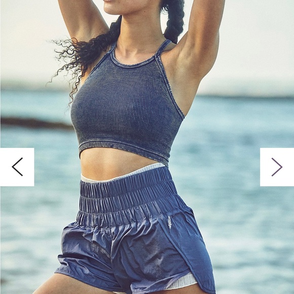 Free People Movement The Way Home Shorts in Deep Sea Size Small - Picture 2 of 5